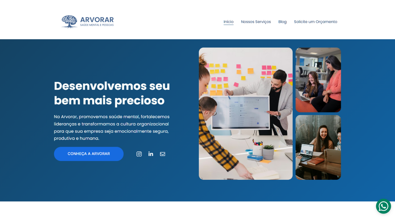 Site Institucional Arvorar